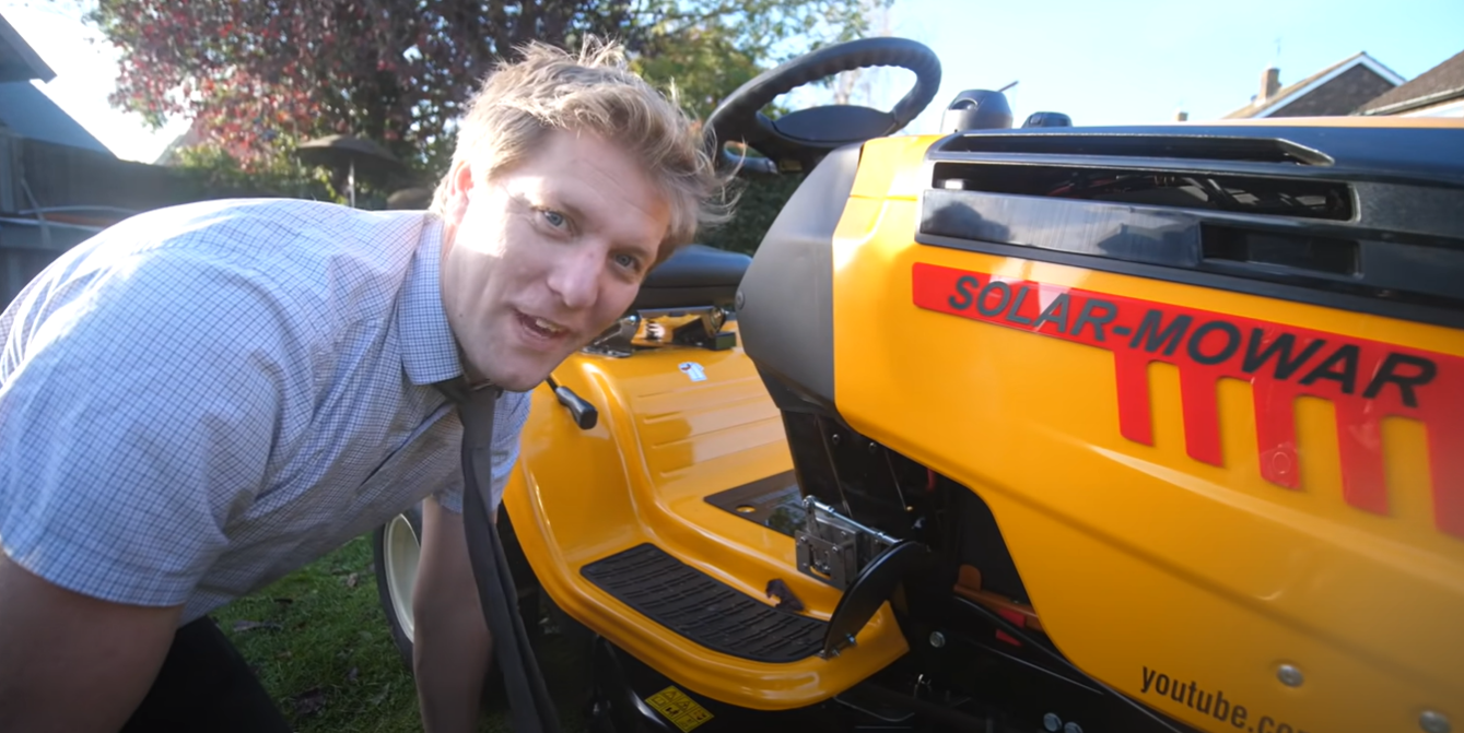 EV Mower Conversion with Solar Charging Station